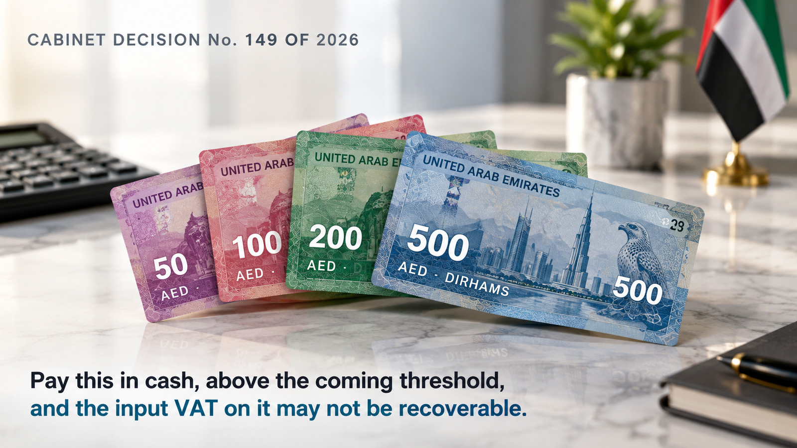 A cash payment can now cost you your input VAT